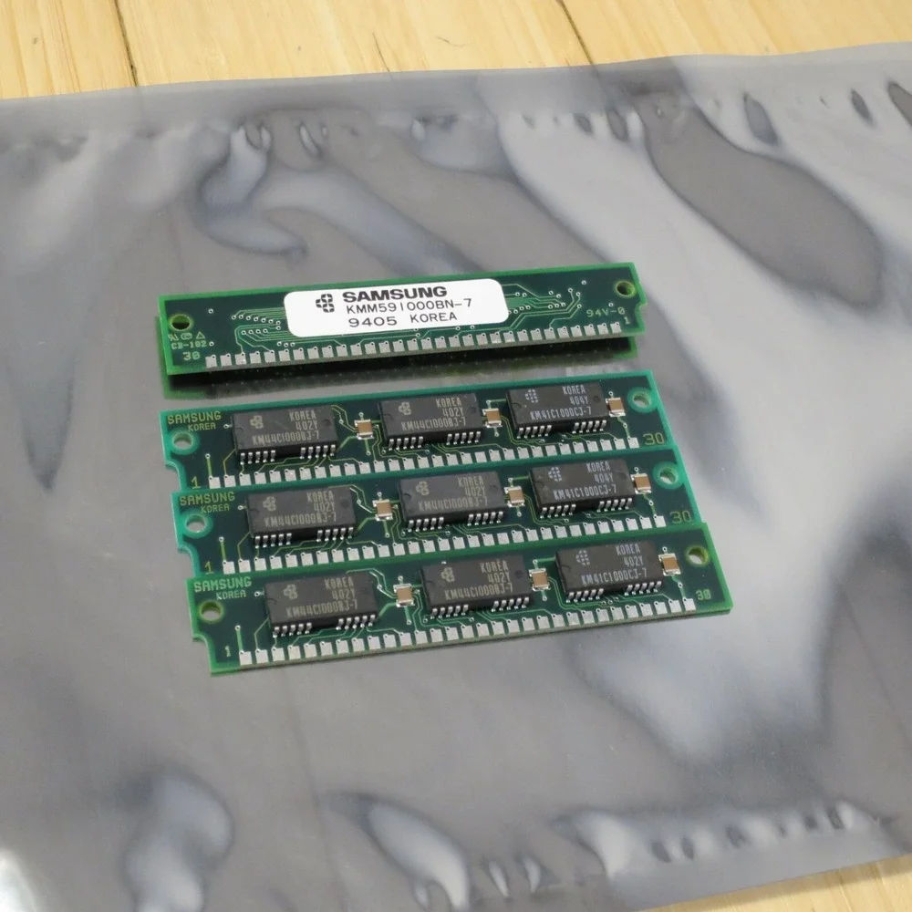 Samsung‎ 4x 1MB 70ns 30-Pin SIMM Memory KMM591000BN-7 | Tested & Working